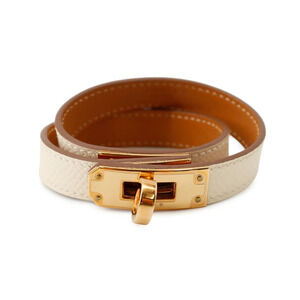 HERMES Leather Charm Bracelet